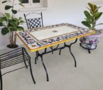 Tavolo in pietra lavica rettangolare 120x80 cm Ricco Deruta