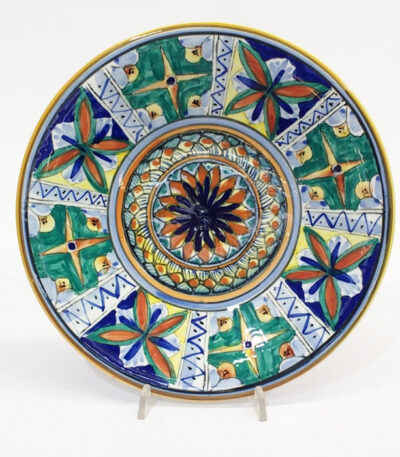 piatto in ceramica decoro Deruta Ficola 10