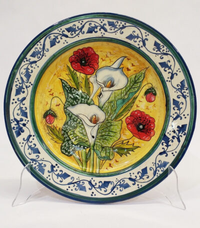 piatto in ceramica decoro Deruta Ficola 14