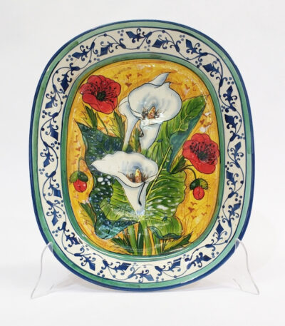 piatto in ceramica decoro Deruta Ficola 17