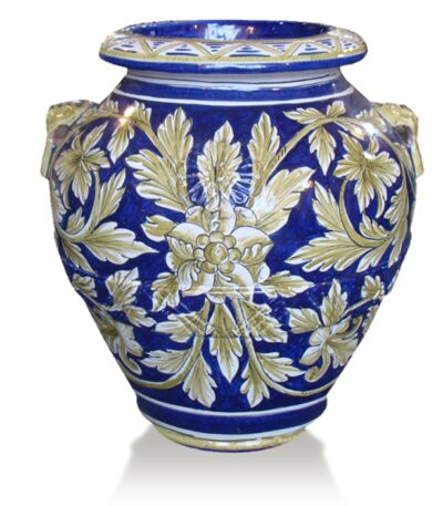 vaso orcio toscano in terracotta decorato Ficola Deruta 6